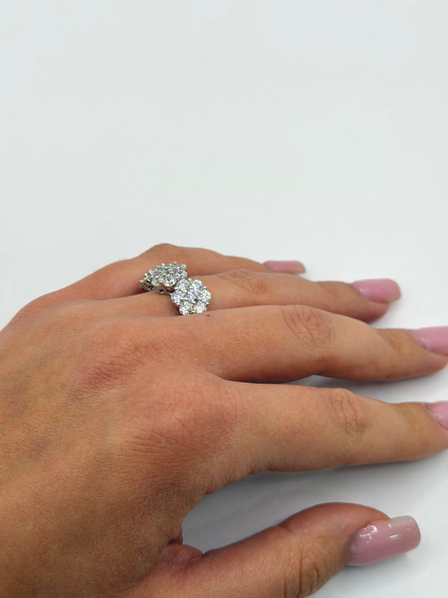 Anello trilogy FLOWERS SUPER BIG argento