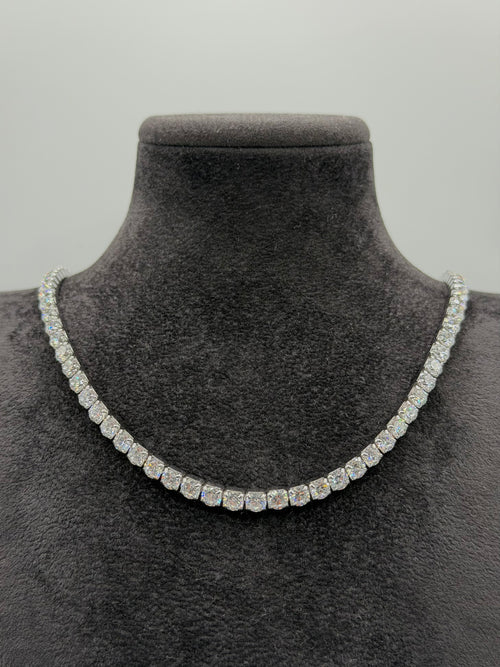 Collana choker TENNIS argento