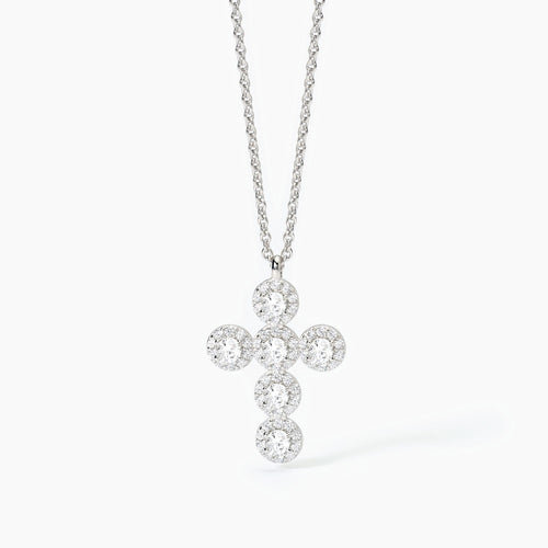 Croce argento bianca