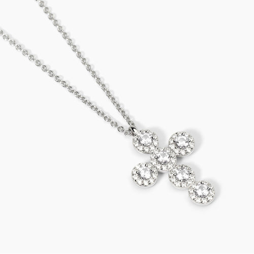 Croce argento bianca