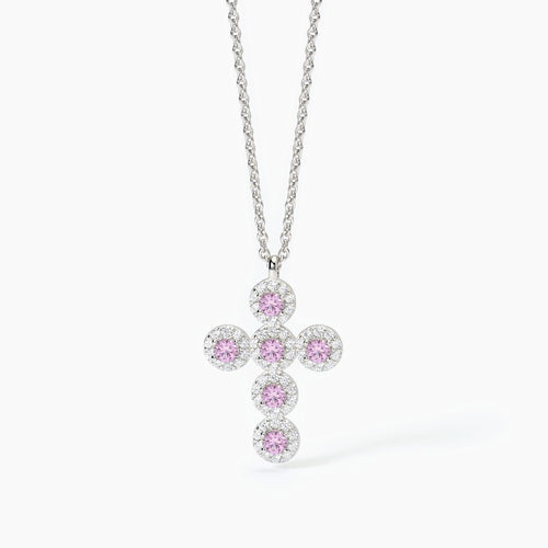 Croce argento tormaline