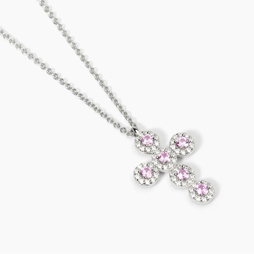 Croce argento tormaline