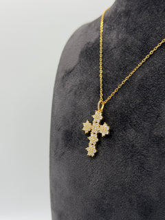 Collana croce FLOWERS argento