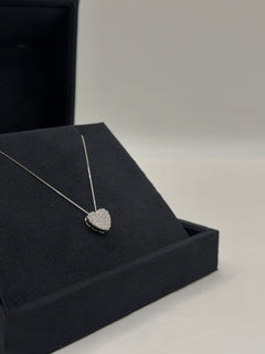 Collana cuoricino pave’ oro