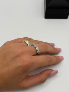 Anello 5 pietre FLOWERS argento