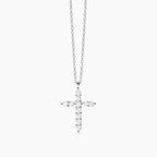 Collana CROCE zirconata argento