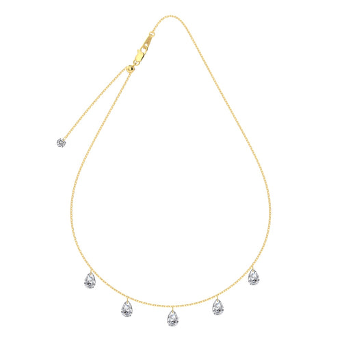 Collana DROPS pendenti argento