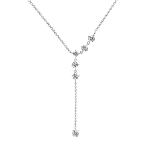 Collana punti luce Y argento