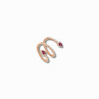 Anello snake diamanti e rubini
