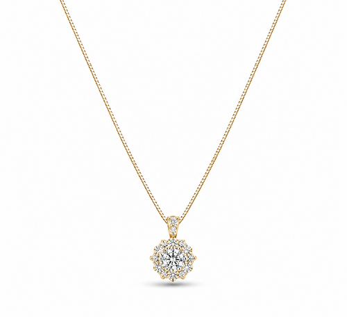 Collana punto luce fiore oro