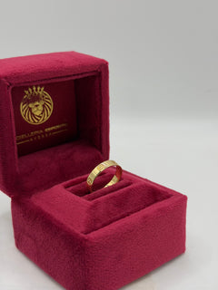 Anello fascia C slim oro