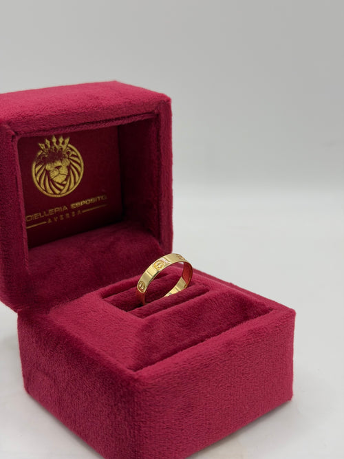 Anello fascia C slim oro