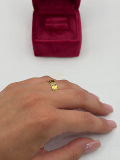 Anello fascia C big oro