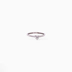 Anello solitario cuoricino oro e diamanti