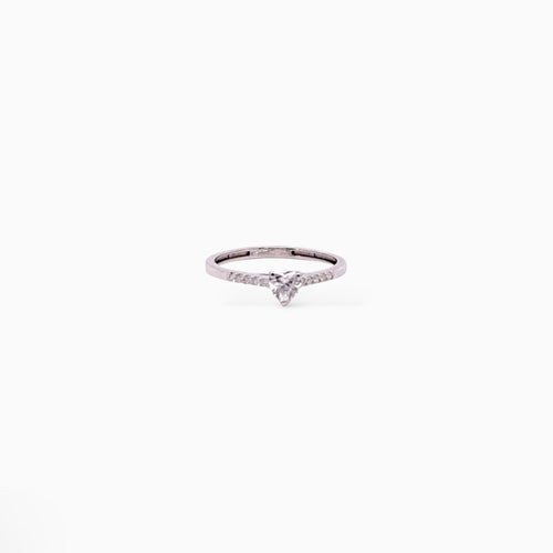 Anello solitario cuoricino oro e diamanti