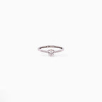 Anello solitario ovale oro e diamanti