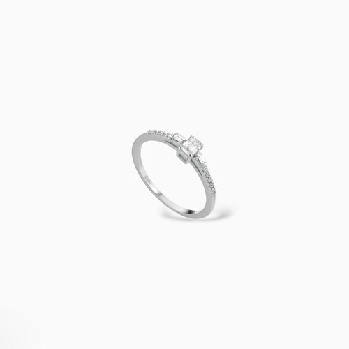 Anello taglio smeraldo oro e diamanti