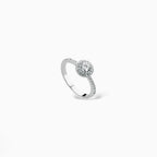 Anello solitario tondo oro e diamanti
