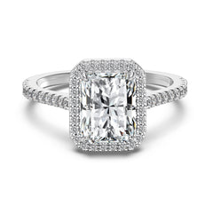 Anello MOISSANITE square argento