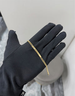 Bracciale targhetta personalizzato oro