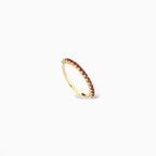 Anello mezza veretta oro e rubini
