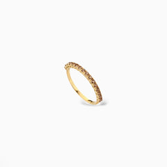 Anello mezza veretta oro e diamanti brown