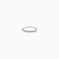 Anello mezza veretta oro e diamanti