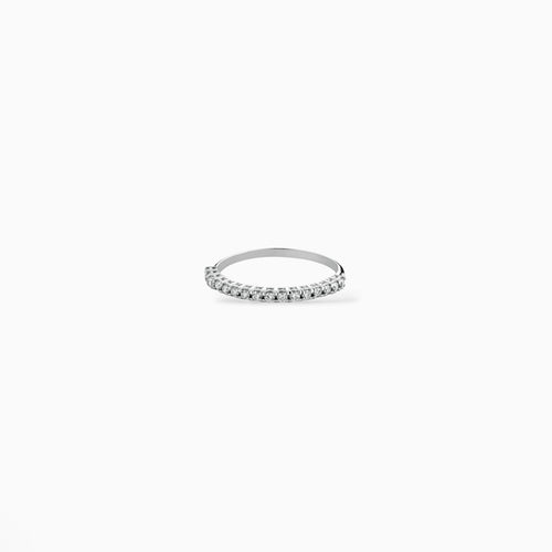 Anello mezza veretta oro e diamanti