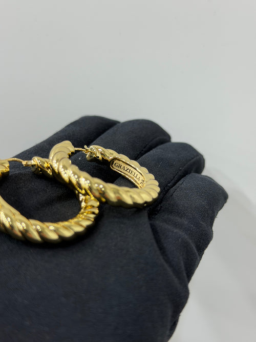 Orecchini torchon basic oro