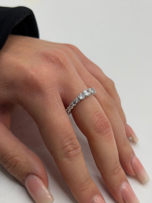 Anello VERETTA a scalare argento