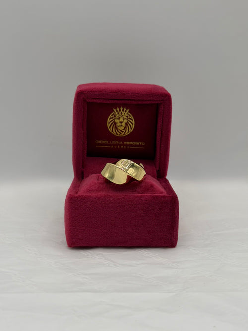 Anello onda liscia big oro