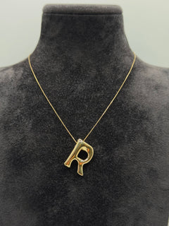 Collana lettera balloon oro
