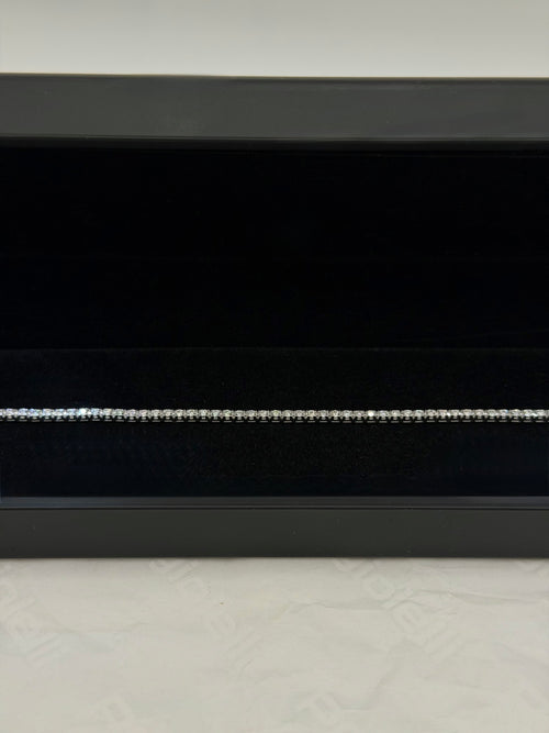 Bracciale tennis oro 9 ct e diamanti bianchi