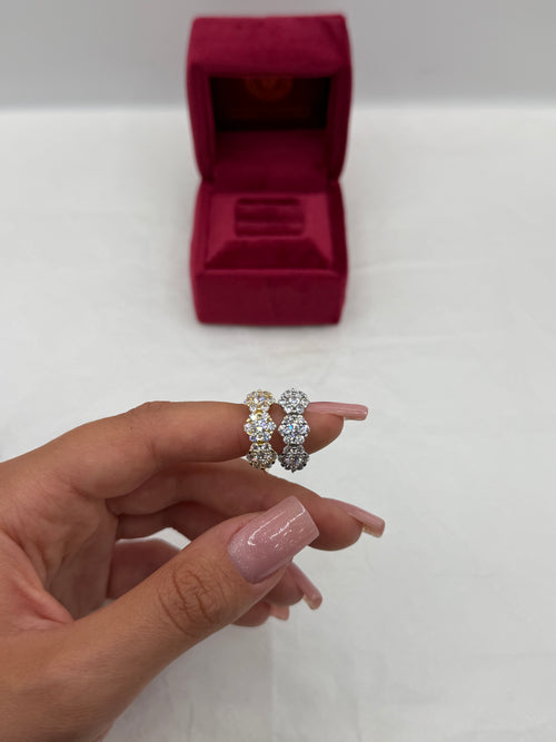 Anello trilogy fiori oro