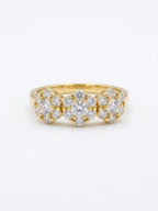 Anello trilogy fiori oro