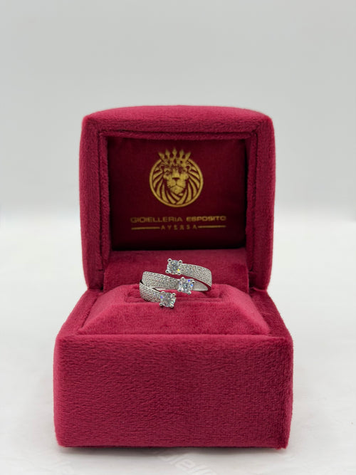 Anello trilogy modello Re C zirconato oro