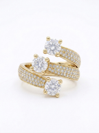Anello trilogy modello Re C zirconato oro