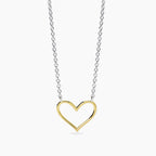 Collana CUORE d’amore argento-oro 9KT