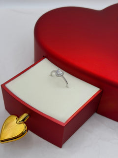 Anello cuore “Unica” argento + box San Valentino ❤️