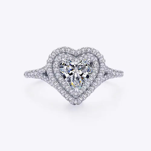 Anello cuore “Aurora” argento + box rose 🌹