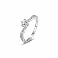 Anello solitario “Promessa” argento