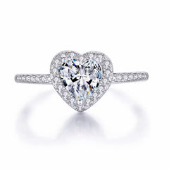 Anello cuore “Unica” argento + box San Valentino ❤️