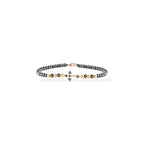 Bracciale con croce oro e diamanti