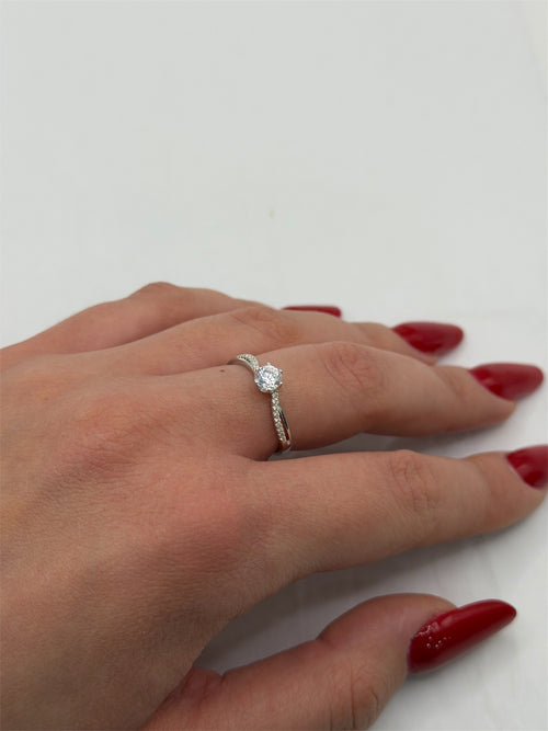 Anello solitario “Promessa” argento