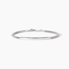 Bracciale targhetta personalizzabile argento uomo