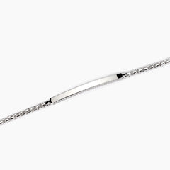 Bracciale targhetta personalizzabile argento uomo