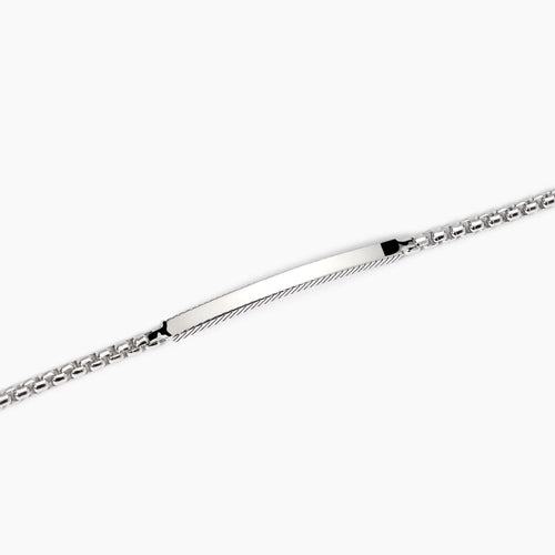 Bracciale targhetta personalizzabile argento uomo