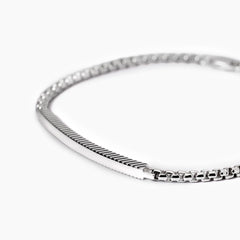 Bracciale targhetta personalizzabile argento uomo