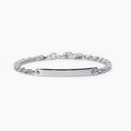 Bracciale targhetta personalizzabile argento uomo