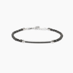 Bracciale tennis ematite argento uomo